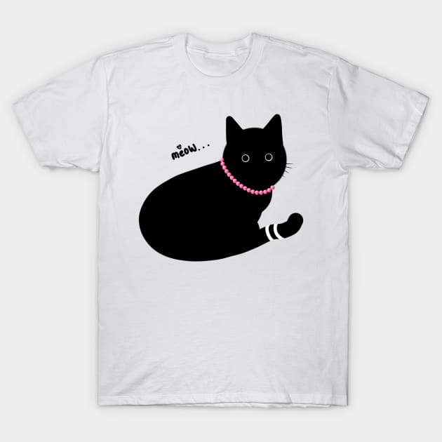 Cute black cat T-Shirt by End12